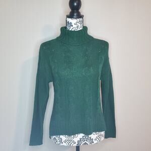 Copper key extra small green knit turtle neck sweater